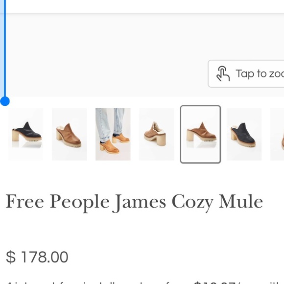 New Free People James Cozy Mule size 9.5 - Picture 7 of 16